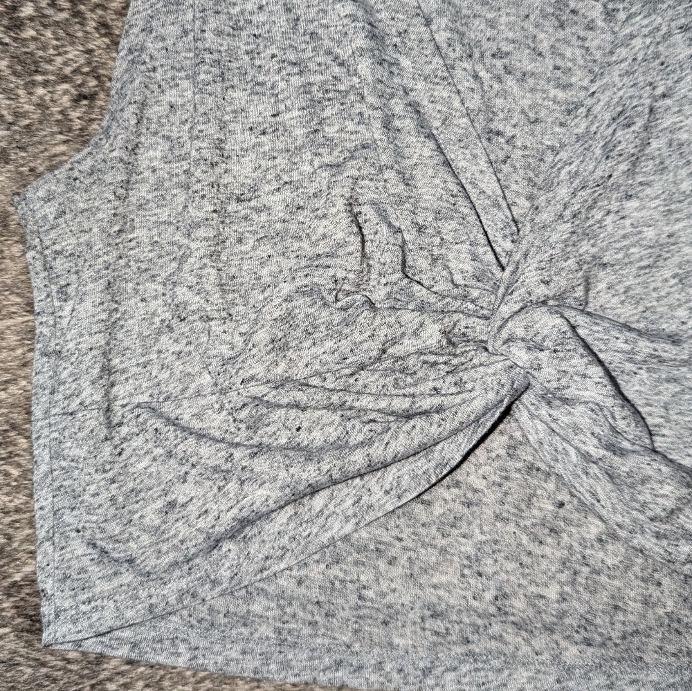Sweaty Betty Arc Twist Front Crop Tank Linen Blend Grey Women's Large - Picture 7 of 8